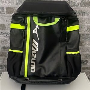 Mizuno G2 Bags Black and Neon Green Men's Backpack/Batpack Baseball Men’s Used